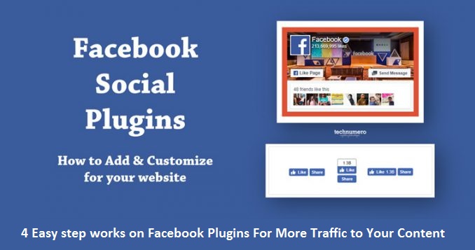 4 Easy step works on Facebook Plugins For More Traffic to Your Content